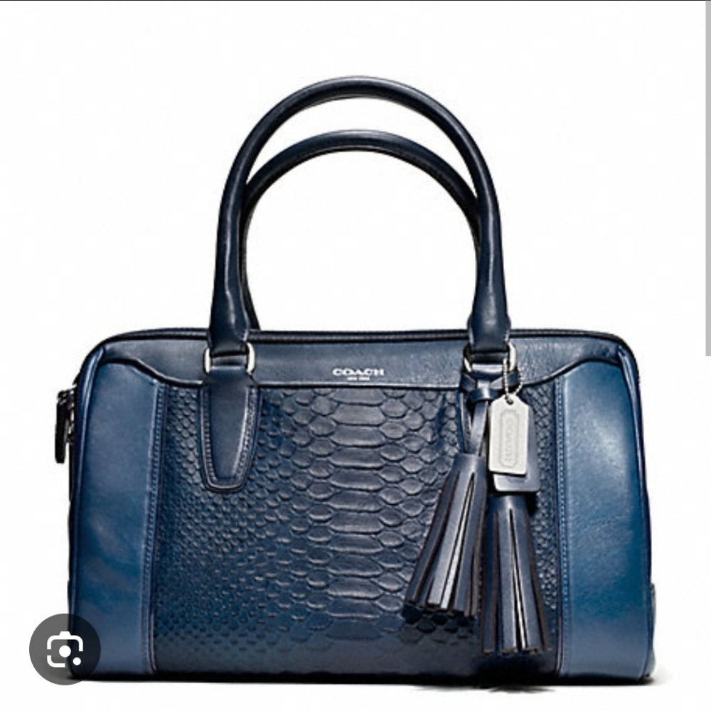 Coach Embossed Python Galey Bag